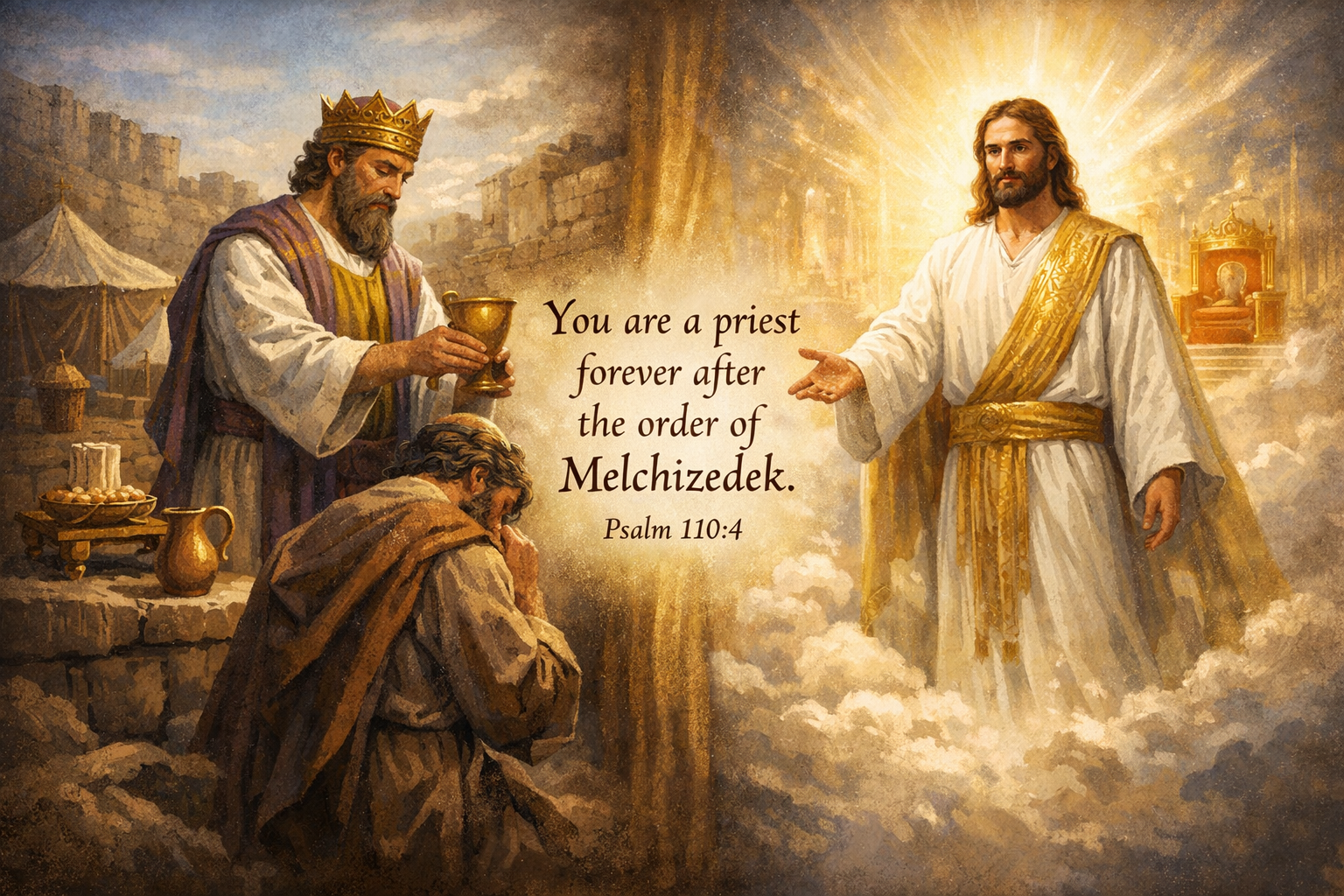 Jesus as king priest as Melchizedek